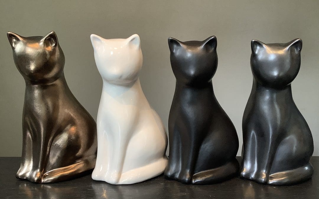 Urn zittende kat