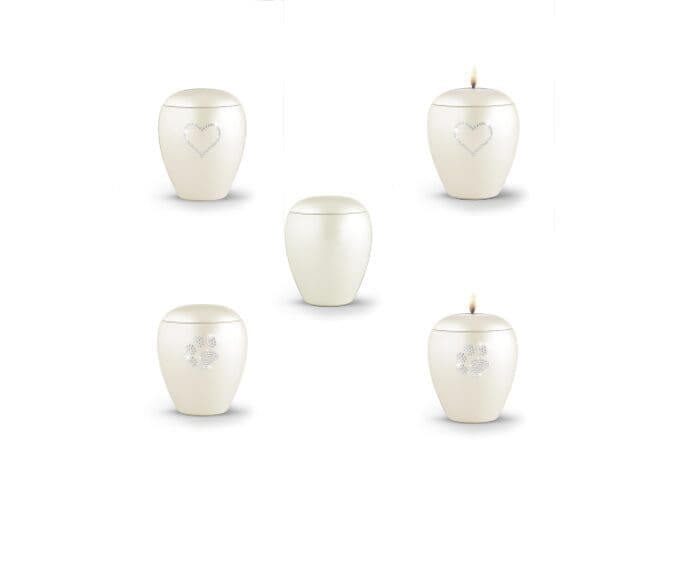 Urn Kristal keramiek champagne