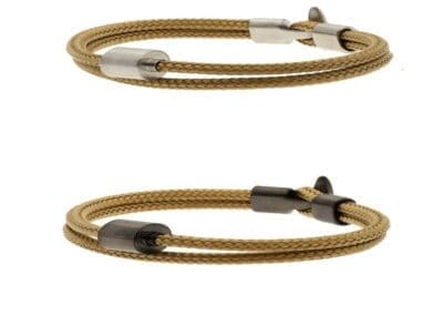 Koord armband goudzand
